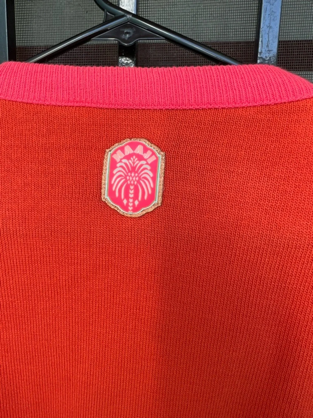 Maaji Palm View Blink Sweater Medium Coral Vacation Graphic Crewneck Pullover - Picture 6 of 7